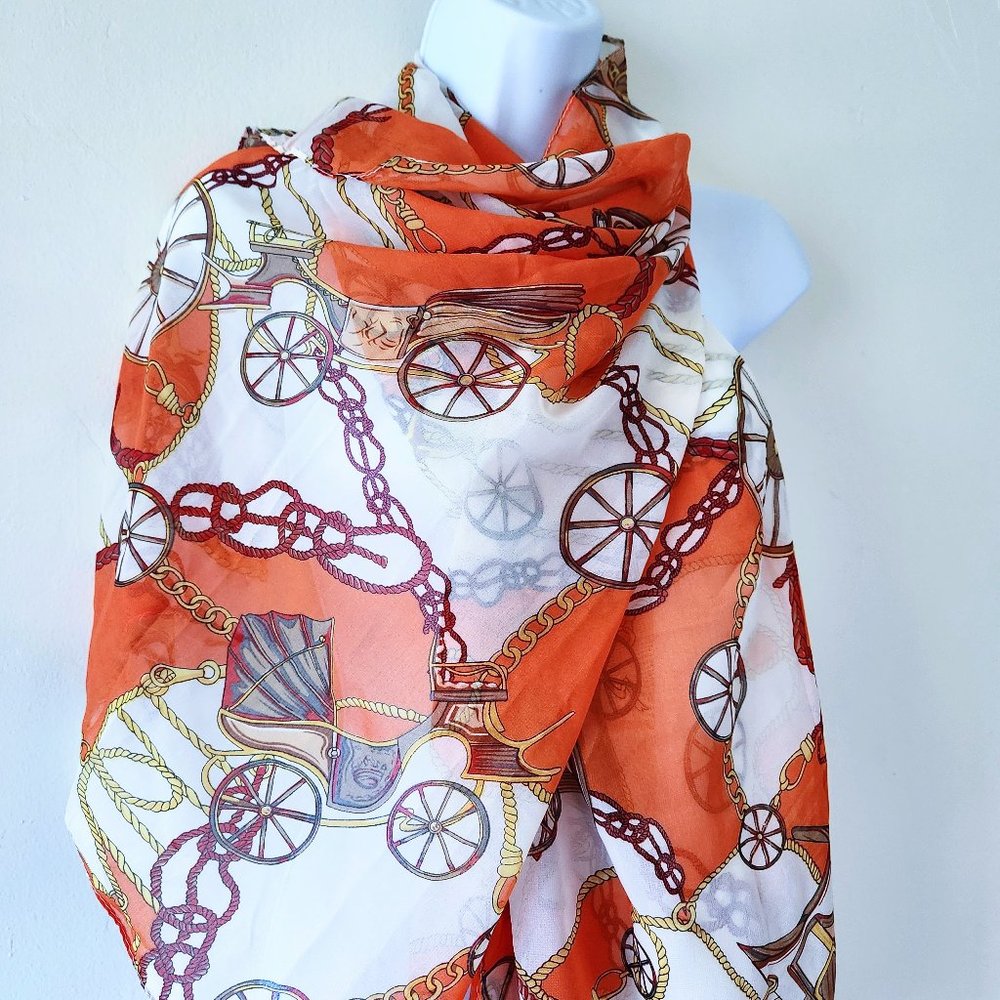 Vintage but new BEAUTIFUL COLORFUL SCARF . Long & Wide